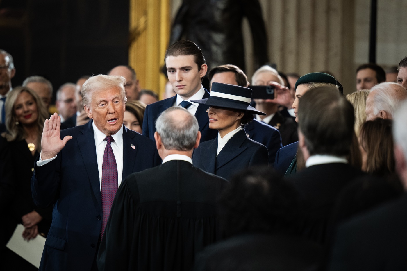 Donald Trump en su investidura del 20 de enero de 2025